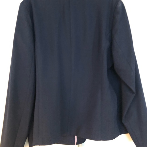 CLEO  | NAVY BLUE BLAZER, FULLY LINED, FRONT BUTTON CLOSURE: US 18 - Picture 3 of 15